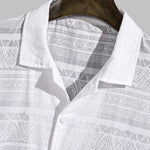 Men's Vintage Sheer Sexy Casual Short Sleeve Shirt