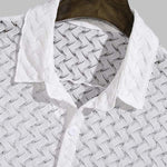 Men's Sexy Geometric Lace Hollow Long Sleeve Shirt