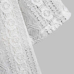 Men's Lace Hollow Loose Fit Cuban Collar Short Sleeve Shirt