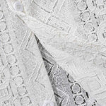 Men's Lace Hollow Loose Fit Cuban Collar Short Sleeve Shirt