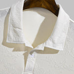 Men's Chinese style jacquard lapel short sleeve polo
