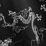 Men's Dragon Totem Satin Chinese Style Kimono Short Sleeve Shirt