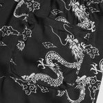 Men's Chinese Dragon Totem Satin Casual Shorts