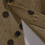 Men's Polka Dot Corduroy Button-Down Casual Long Sleeve Shirt