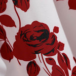 Men's Rose Print Skin-Friendly Casual Button Short sleeve Shirt