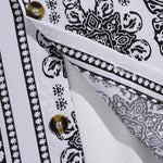 Men's Retro Floral Print Skin-Friendly Casual Button Short Sleeve Shirt