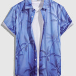 Men's Palm Tree Print Short Sleeve Shirt