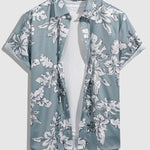 Men's Chinese Style Printed Casual Short Sleeve Shirt