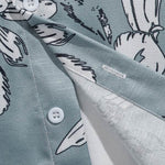 Men's Chinese Style Printed Casual Short Sleeve Shirt
