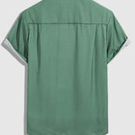 Men's Chinese Style Flower Print Casual Short Sleeve Shirt