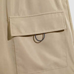 Men's Casual Double Pocket Drawstring Elastic Waist Shorts