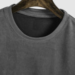 Men's Solid Color Suede Round Neck Short Sleeve T-shirt