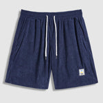Men's Corduroy Elastic Waist Casual Shorts