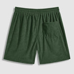 Men's Corduroy Elastic Waist Casual Shorts