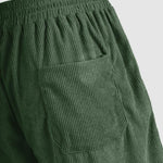 Men's Corduroy Elastic Waist Casual Shorts