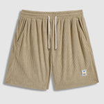 Men's Corduroy Elastic Waist Casual Shorts