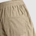 Men's Textured Waffle Cuban Collar Shirt Corduroy Casual Shorts Set
