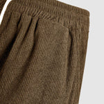 Men's Corduroy Half Button Short Sleeve Shirt Casual Shorts Set