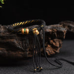 Buddha Stones Tibetan Handmade Luck Prayer Wheel Bead Charm Weave Colorful String Bracelet