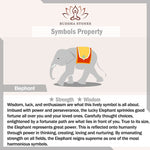 Buddha Stones Handmade Liuli Crystal Elephant Art Piece Wisdom Wealth Home Decoration