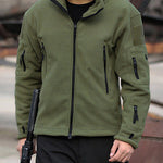 Men's Thermal Fleece Pocket Hooded Zip Jacket
