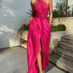 Zeagoo Elegant Cross-Neck Sleeveless Slim-Fit Dress for Women Casual Summer Vacation 2026