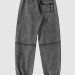 Men's cargo pocket patchwork loose jeans