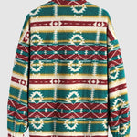 Men's Vintage Aztec Polar Fleece Stand Collar Sweatshirt