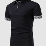 Men's Paisley Color Block Business Casual POLO