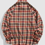 Men's Classic Casual Plaid Pocket Button Down Long Sleeve Shirt