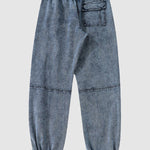 Men's cargo pocket patchwork loose jeans