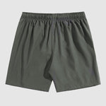 Men's solid color quick-drying drawstring beach swim shorts