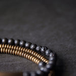 Buddha Stones Vintage Lava Rock Copper Support Bracelet