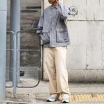 50D Seersucker Special Dyed Round Hem Shirt Jacket