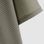 Men's Textured Comfortable Solid Color Short Sleeve T-shirt