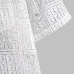 Men's Geometric Hollow Button Solid Color Short Sleeve Shirt