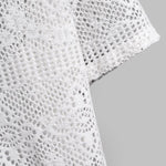 Men's Hollow Sexy Cuban Collar Casual Short Sleeve Shirt