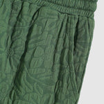 Men's retro floral texture Cuban collar button-down shirt casual shorts set