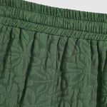 Men's floral texture solid color casual shorts