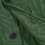 Men's retro floral texture Cuban collar button-down shirt casual shorts set