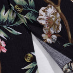 Men's Retro Textured Floral Print Casual Short Sleeve Shirt