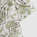 Men's Vintage Paisley Print Button Down Casual Short Sleeve Shirt
