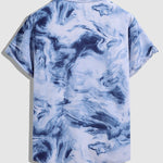 Men's gradient trendy  casual  short-sleeved shirt