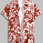 Men's Hawaiian Beach Style Floral Print Casual Short Sleeve Shirt