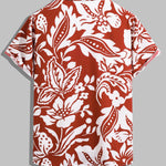 Men's Hawaiian Beach Style Floral Print Casual Short Sleeve Shirt