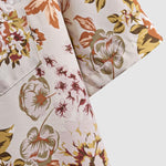 Men's floral print retro skin-friendly casual short-sleeved shirt