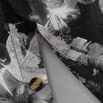 Men's Floral Crane Print Sheer Casual Short Sleeve Shirt