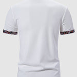 Men's Paisley Color Block Casual Business Lapel Short Sleeve POLO