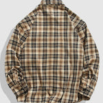 Men's Classic Casual Plaid Pocket Button Down Long Sleeve Shirt