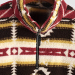 Men's Vintage Aztec Polar Fleece Stand Collar Sweatshirt